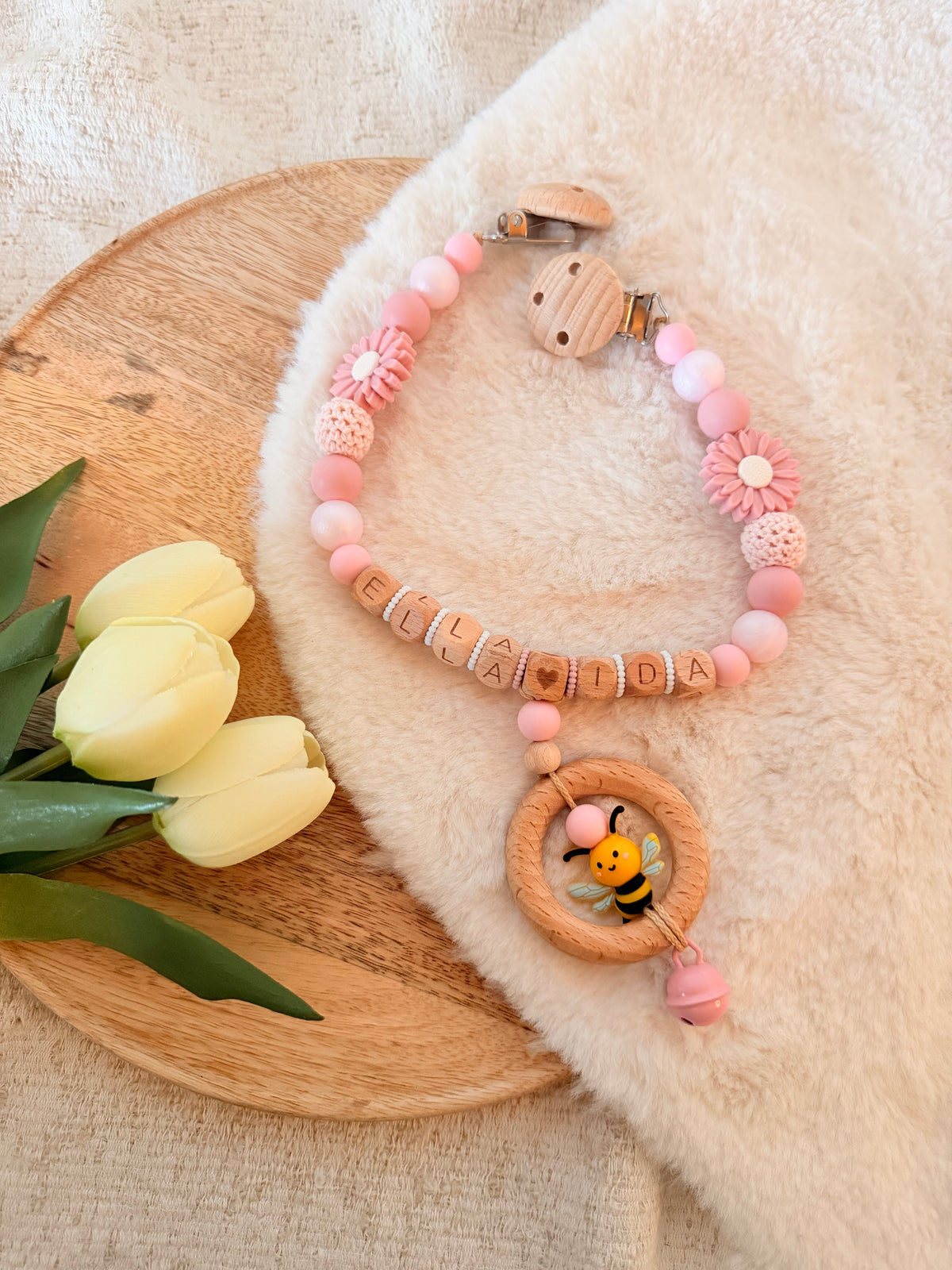 Kinderwagenkette „Biene-Rosa“