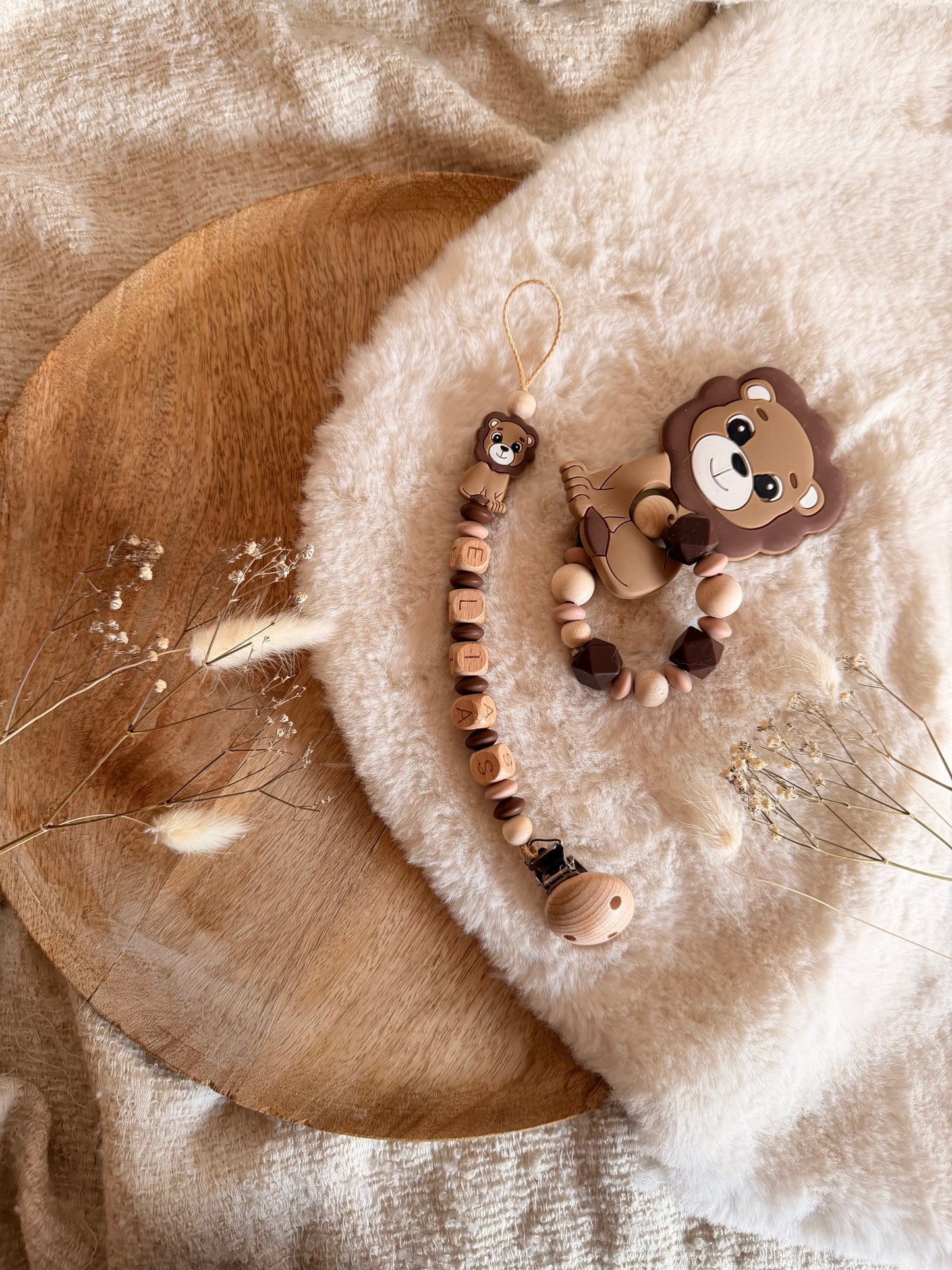 Schnullerkette „Löwe“