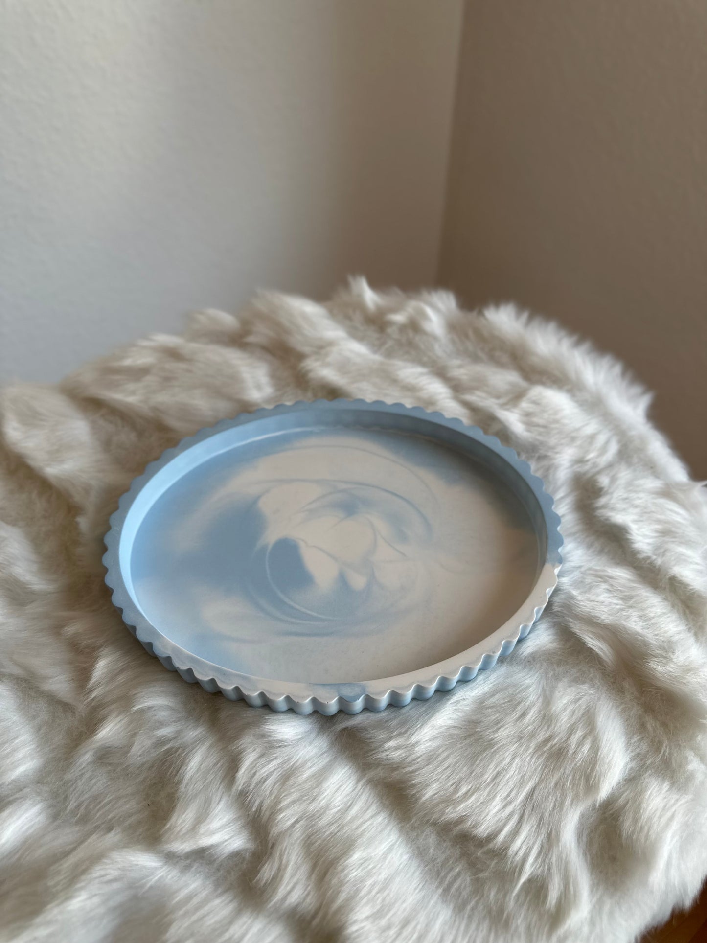 Tablett Blau/Mamor