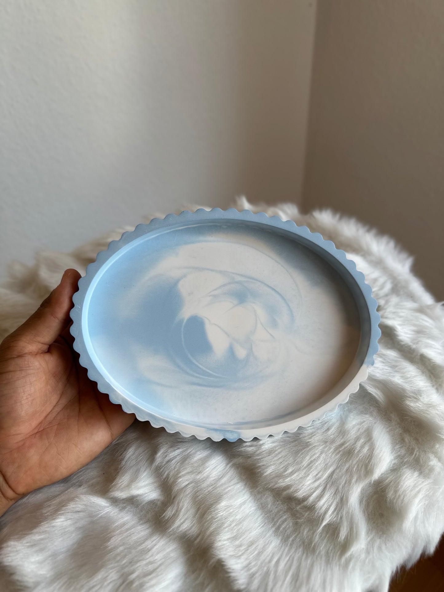 Tablett Blau/Mamor
