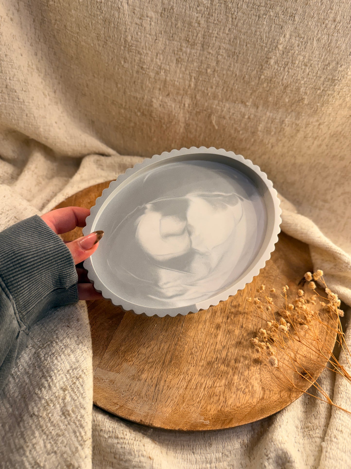 Wellen-Oval Tablett
