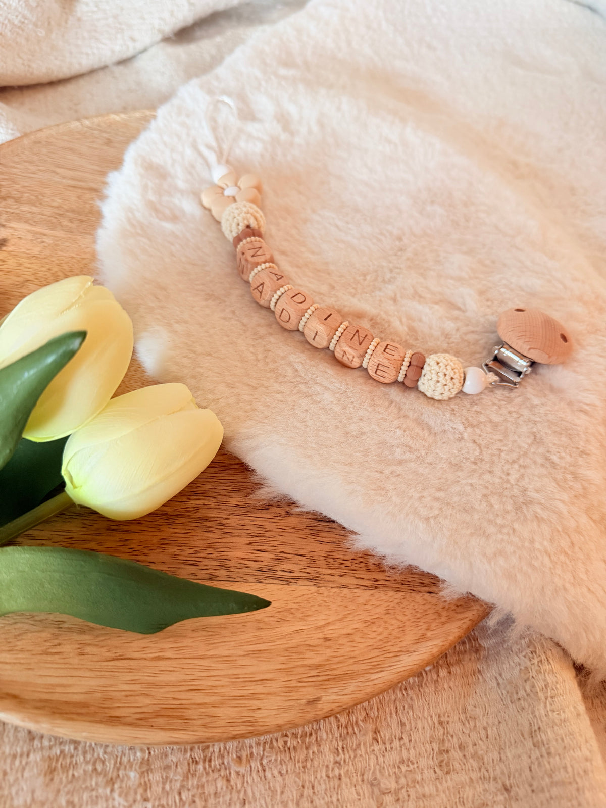 Schnullerkette „Blume-Nadine“